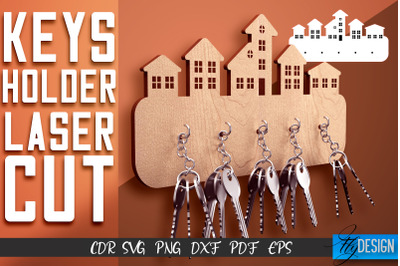 Keys Holder Laser Cut SVG | Keys Holder SVG Design | CNC Files