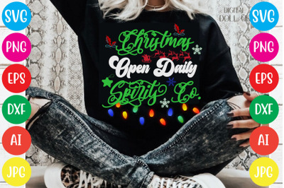 Christmas Open Daily Spirits Co.SVG