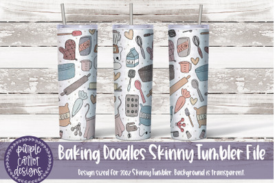 Baking Doodles Skinny Tumbler Sublimation