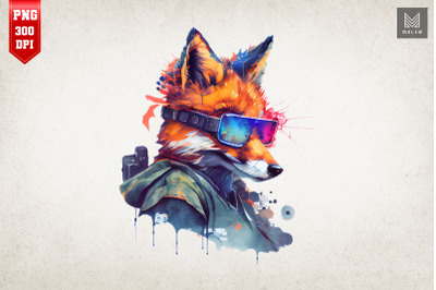 Cyberpunk Fox Art 2