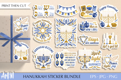 Hanukkah Sticker Bundle| Hanukkah Symbols Stickers