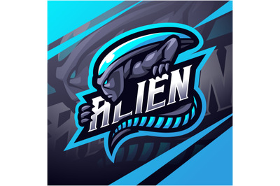 Alien esport mascot logo design