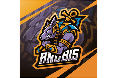 Anubis esport mascot logo design