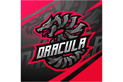 Dracula snake esport mascot logo deign