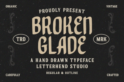 Broken Glade - Hand Drawn Typeface