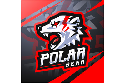 Polar bear esport mascot logo design