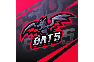 Bats esport mascot sport logo design