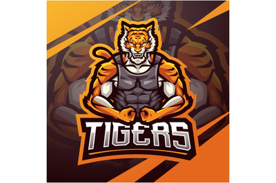 Tigers esport mascot logo design
