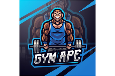 Gym ape esport mascot logo design