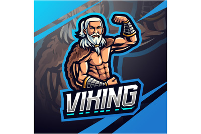 Viking gym mascot logo design