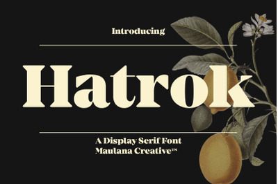 Hatrok Display Luxury Serif Font