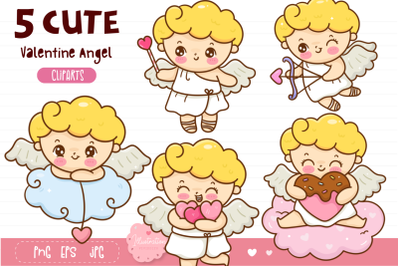 Angel cupid Valentine sublimation kawaii clipart baby boy cartoon