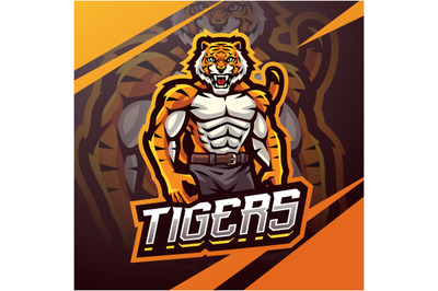 Tigers esport mascot logo design