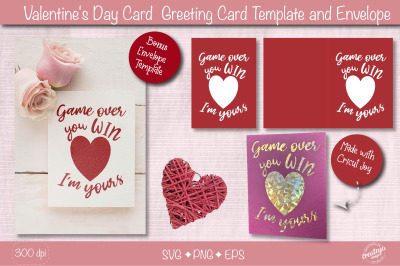 Valentine Card SVG| Valentine card template| Love cards| Greeting Card