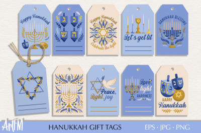 Hanukkah Gift Tags | Hanukkah Packages PNG