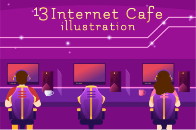 13 Internet Cafe Illustration