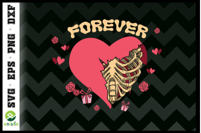 Forever Skeleton Heart Valentine