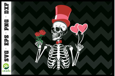 Valentine Skeleton Heart Balloons