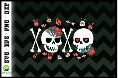 XOXO Skeleton Valentine