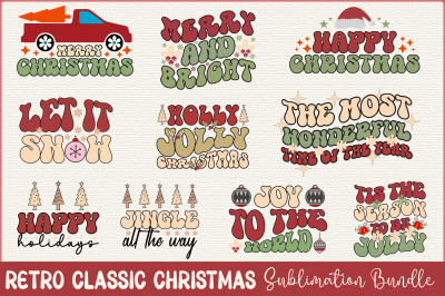 Retro Classic Christmas Sublimation Bundle