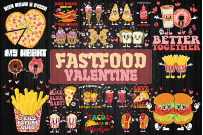 Fastfood Valentine Bundle SVG 20 designs