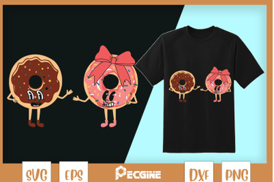 Donut couple Valentine SVG