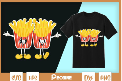 Frenh Fries Courple Fasfood Valentine