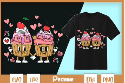 Ice Cream Cup Couple Valentine SVG