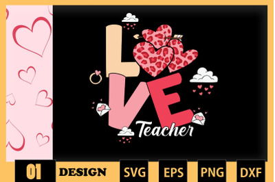 LOVE Leopard Hearts Teacher Valentine