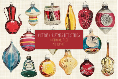 15 Vintage Christmas Tree Decorations