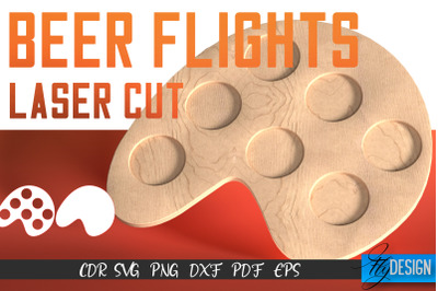 Beer Flights Laser Cut SVG | Beer Holder SVG Design | CNC Files