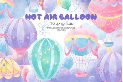 Hot Air Balloon Clipart - PNG Files