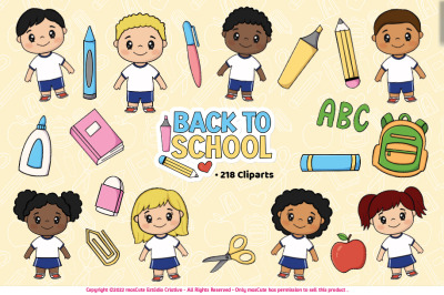 Back to school clipart, kids, students teachers