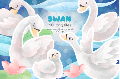 Wild Swan Clipart - PNG Files