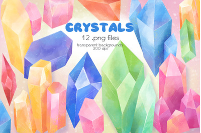 Crystals Clipart - PNG Files