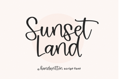 Sunset Land - Handwritten Script Font
