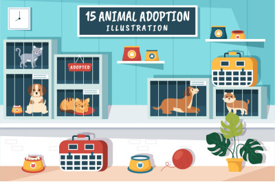 15 Pet Adopt Illustration