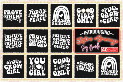 Retro Groovy Svg Bundle