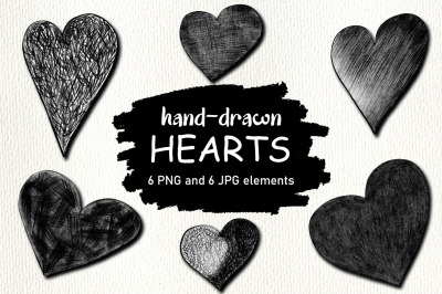 Black Heart Clipart Valentine Heart PNG