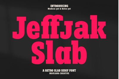 Jeffjak Retro Slab Serif Font