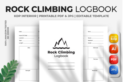 Rock Climbing Logbook KDP Interior