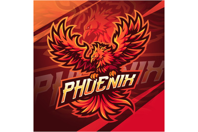 Phoenix esport mascot logo design