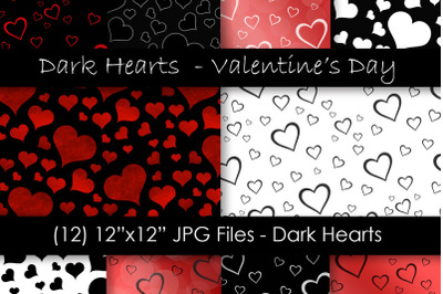 Gothic Valentine&#039;s Day Heart Patterns