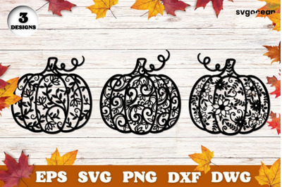 Pumpkins Svg Bundle | Mandala | Silhouettes Cut Files