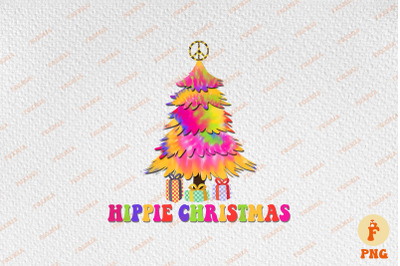 Hippie Christmas Tie Dye Xmas Tree