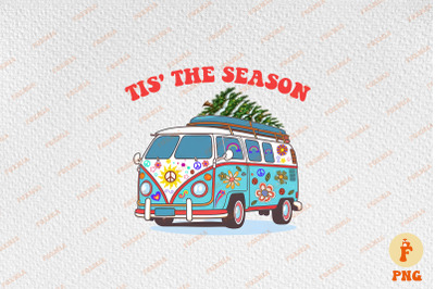 Tis&#039; The Season Hippie Car Merry Xmas