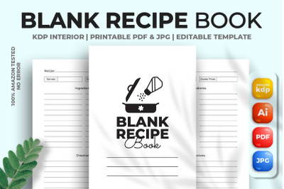 Blank Recipe Book KDP Interior