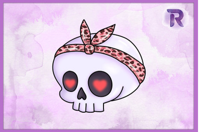 Chic Skeleton Bandana Chibi Valentine