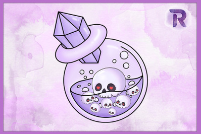 Love Potion Poison chibi Skeleton