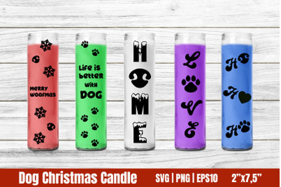 Dollar Tree Christmas Candle Bundle | Dog Christmas SVG